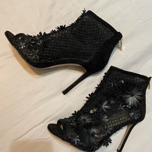 Black high heel booties size 7